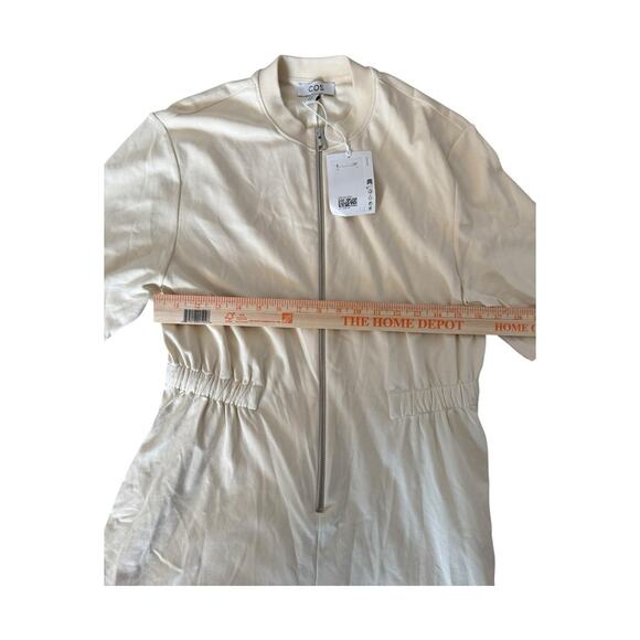 NWT Cos Zip Up Play Suit Romper Shorts Size S Beige - Picture 11 of 15
